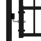 Cancello per recinzione KAMPEN con punta a lancia 394,5x100 cm acciaio nero
