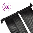 Pannelli Solari Riscaldatori per Piscina 6 pz 80x620 cm