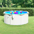 Piscina fuori terra con pareti in acciaio 300x120 cm bianca