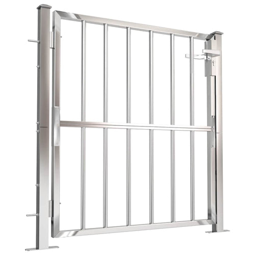 Cancello da giardino 100x95 cm in acciaio inossidabile