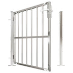 Cancello da giardino 100x95 cm in acciaio inossidabile