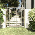 Cancello da giardino 100x95 cm in acciaio inossidabile