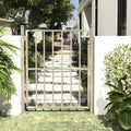 Cancello da giardino 100x120 cm in acciaio inossidabile