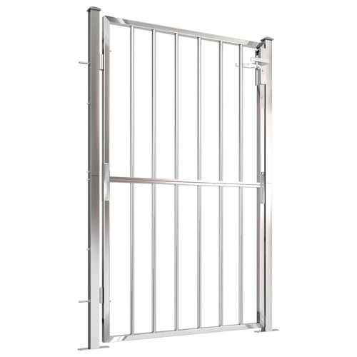 Cancello da giardino 100x145 cm in acciaio inox