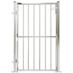 Cancello da giardino 100x145 cm in acciaio inox