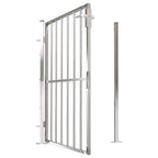 Cancello da giardino 100x145 cm in acciaio inox