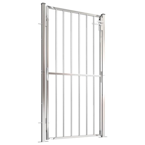 Cancello da giardino 100x175 cm in acciaio inox