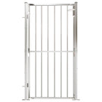 Cancello da giardino 100x175 cm in acciaio inox
