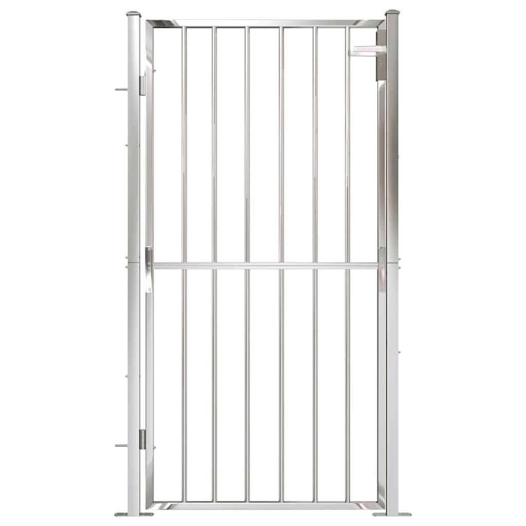 Cancello da giardino 100x175 cm in acciaio inox