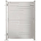 Cancello da giardino 100x120 cm in acciaio inox