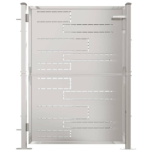 Cancello da giardino 100x120 cm in acciaio inox