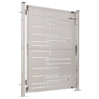 Cancello da giardino 100x120 cm in acciaio inox