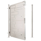 Cancello da giardino 100x120 cm in acciaio inox