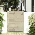 Cancello da giardino 100x120 cm in acciaio inox