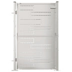 Cancello da giardino 100x145 cm in acciaio inox