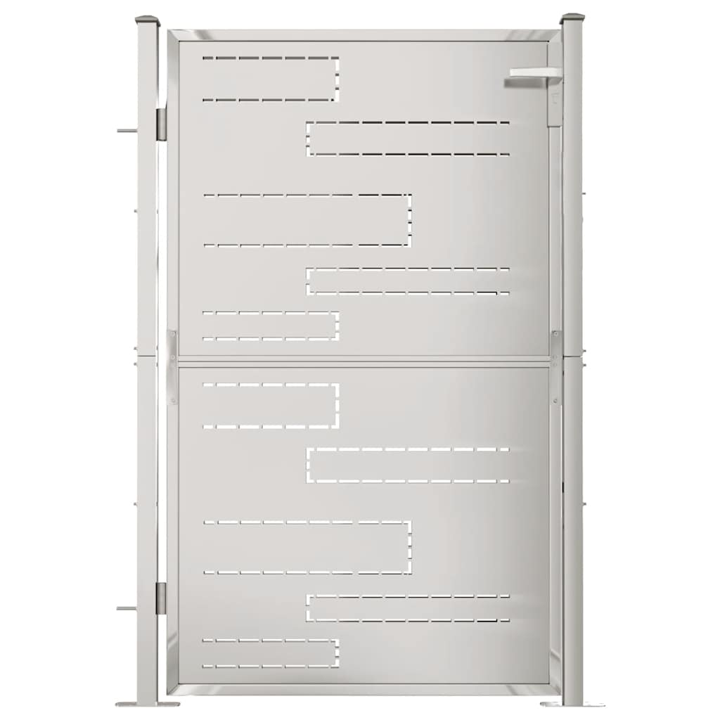 Cancello da giardino 100x145 cm in acciaio inox