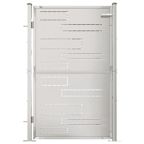 Cancello da giardino 100x145 cm in acciaio inox