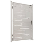 Cancello da giardino 100x145 cm in acciaio inox