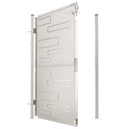 Cancello da giardino 100x145 cm in acciaio inox