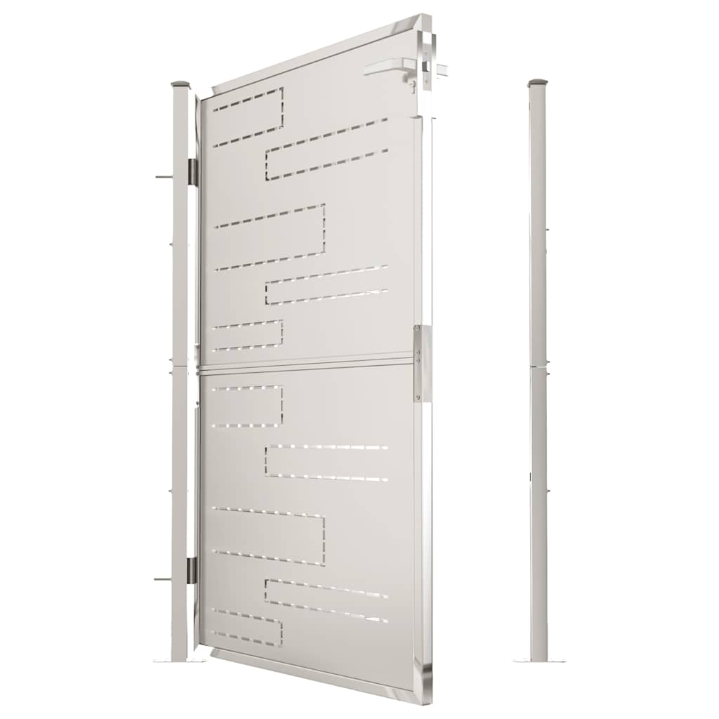 Cancello da giardino 100x145 cm in acciaio inox
