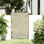 Cancello da giardino 100x145 cm in acciaio inox