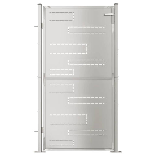 Cancello da giardino 100x175 cm in acciaio inox