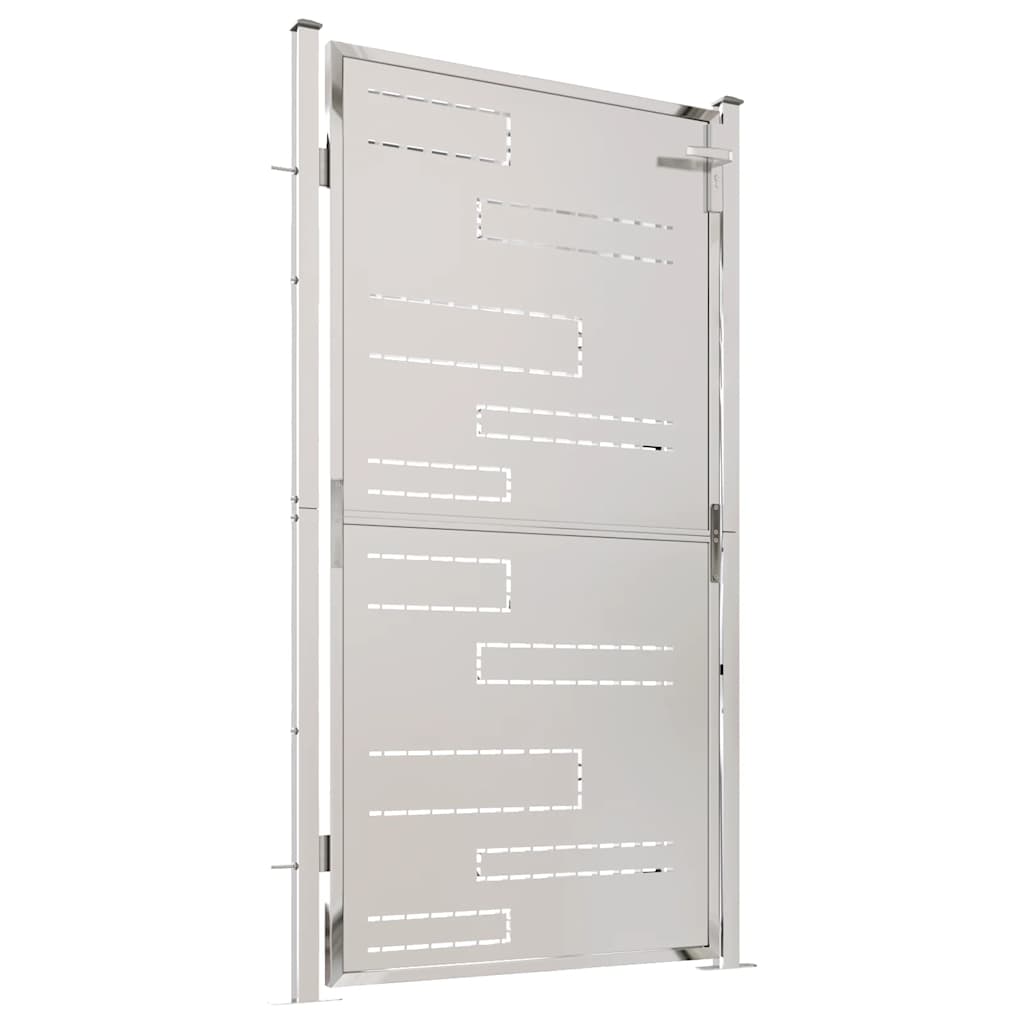 Cancello da giardino 100x175 cm in acciaio inox