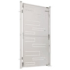 Cancello da giardino 100x175 cm in acciaio inox