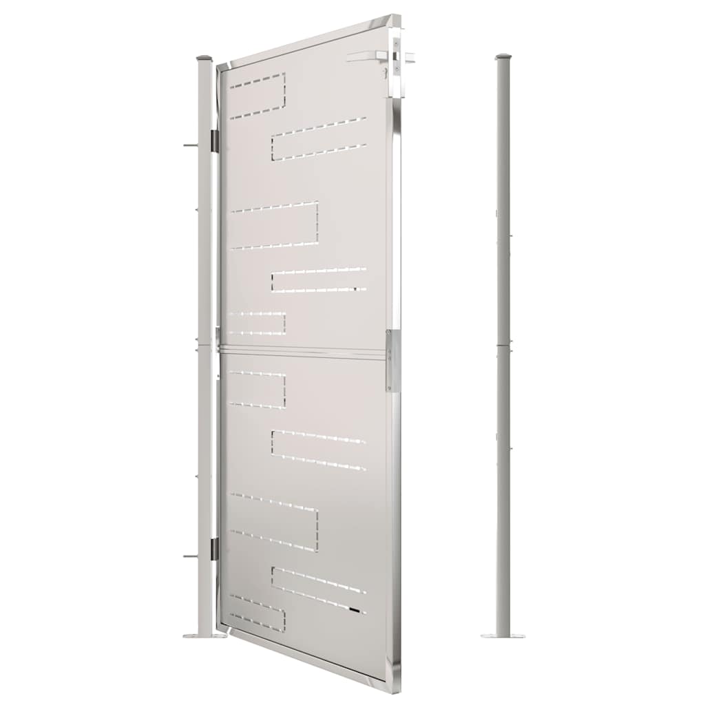 Cancello da giardino 100x175 cm in acciaio inox