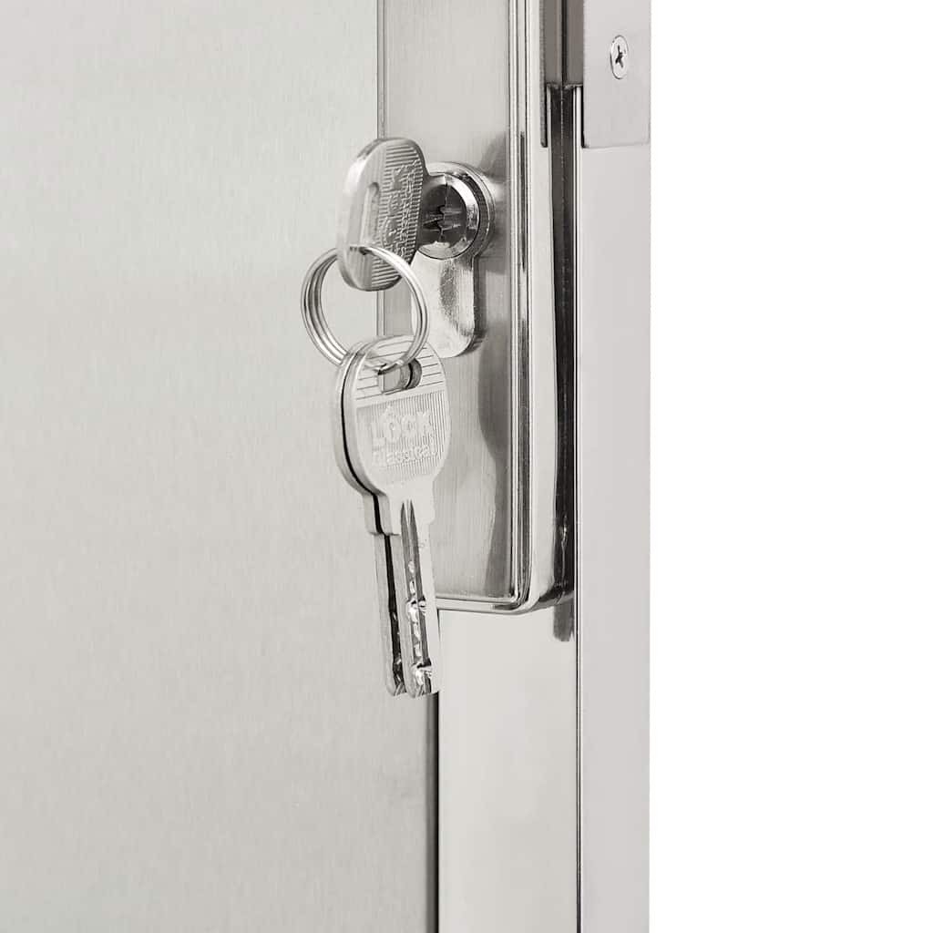 Cancello da giardino 100x175 cm in acciaio inox