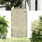 Cancello da giardino 100x175 cm in acciaio inox