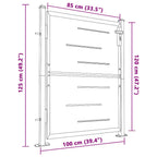 Cancello da giardino 100x120 cm in acciaio inossidabile