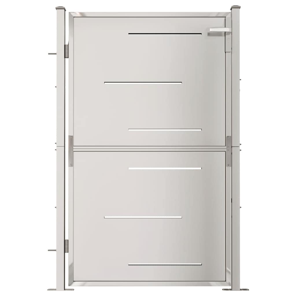 Cancello da giardino 100x145 cm in acciaio inox