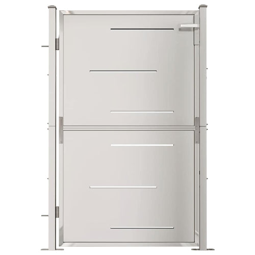 Cancello da giardino 100x145 cm in acciaio inox
