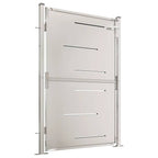 Cancello da giardino 100x145 cm in acciaio inox