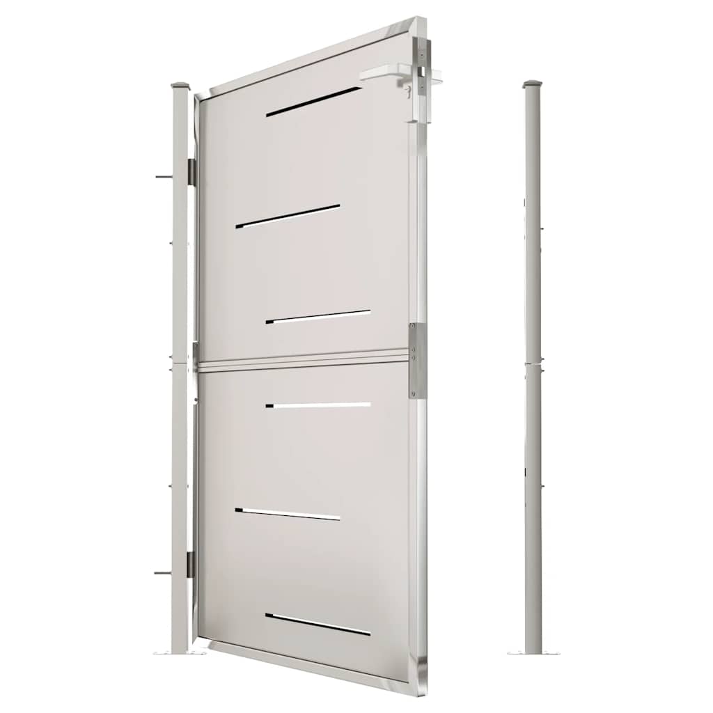 Cancello da giardino 100x145 cm in acciaio inox