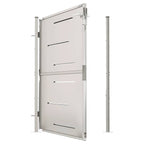 Cancello da giardino 100x145 cm in acciaio inox