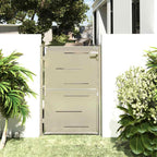 Cancello da giardino 100x145 cm in acciaio inox