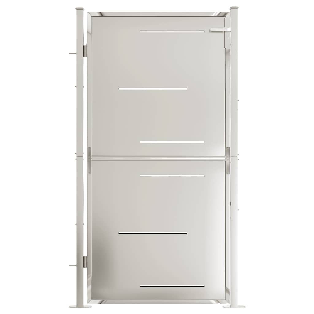Cancello da giardino 100x175 cm in acciaio inox