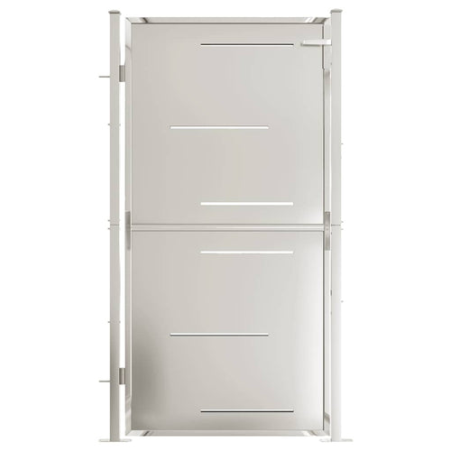 Cancello da giardino 100x175 cm in acciaio inox