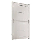 Cancello da giardino 100x175 cm in acciaio inox