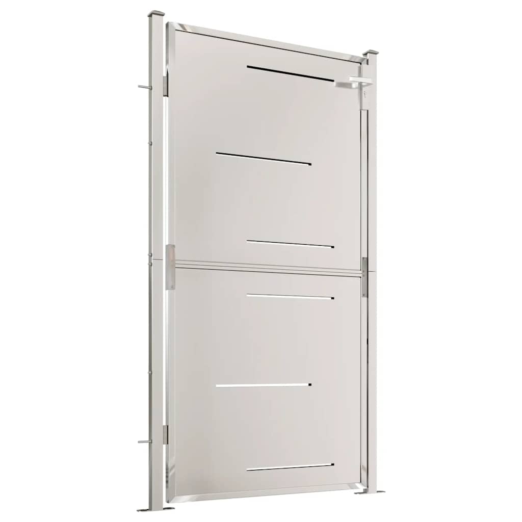 Cancello da giardino 100x175 cm in acciaio inox