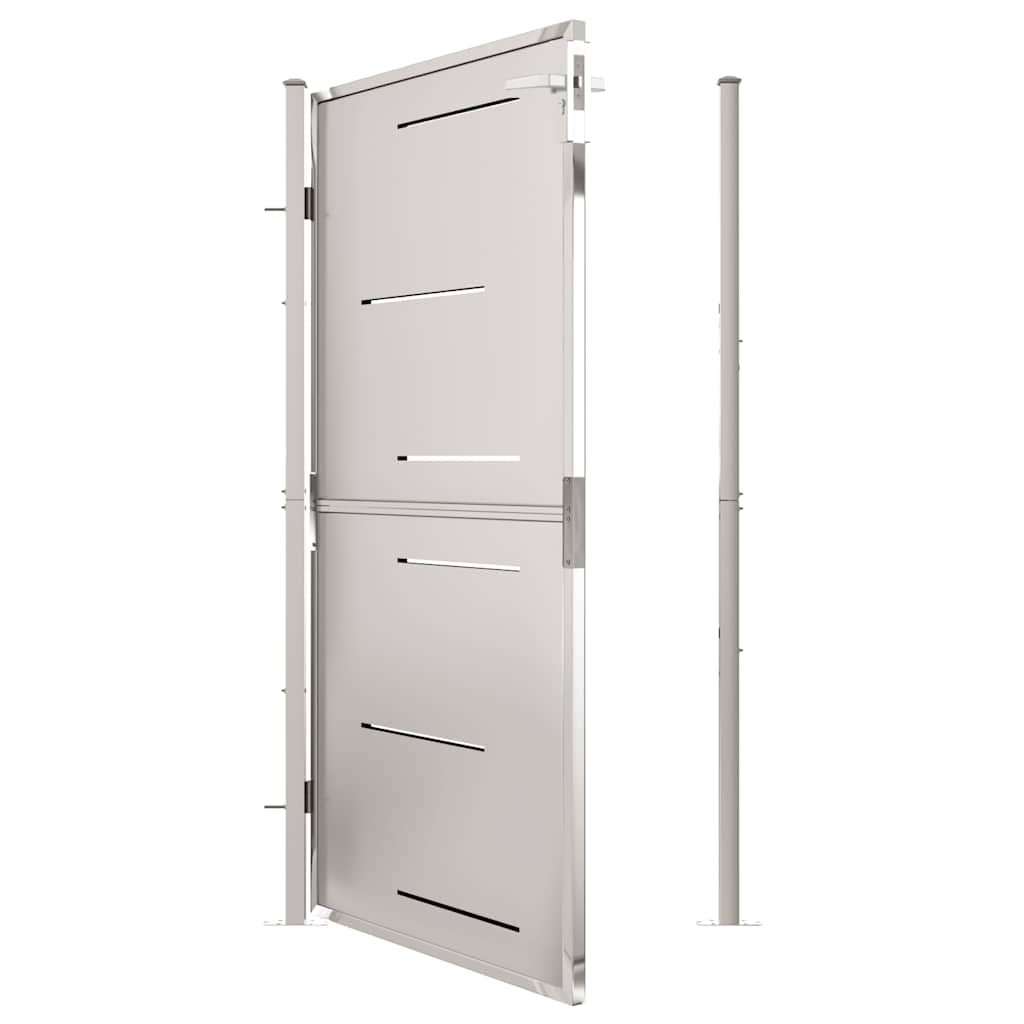 Cancello da giardino 100x175 cm in acciaio inox