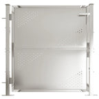 Cancello da giardino 100x100 cm in acciaio inox
