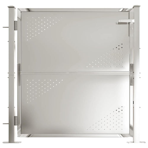 Cancello da giardino 100x100 cm in acciaio inox