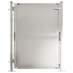 Cancello da giardino 100x120 cm in acciaio inox