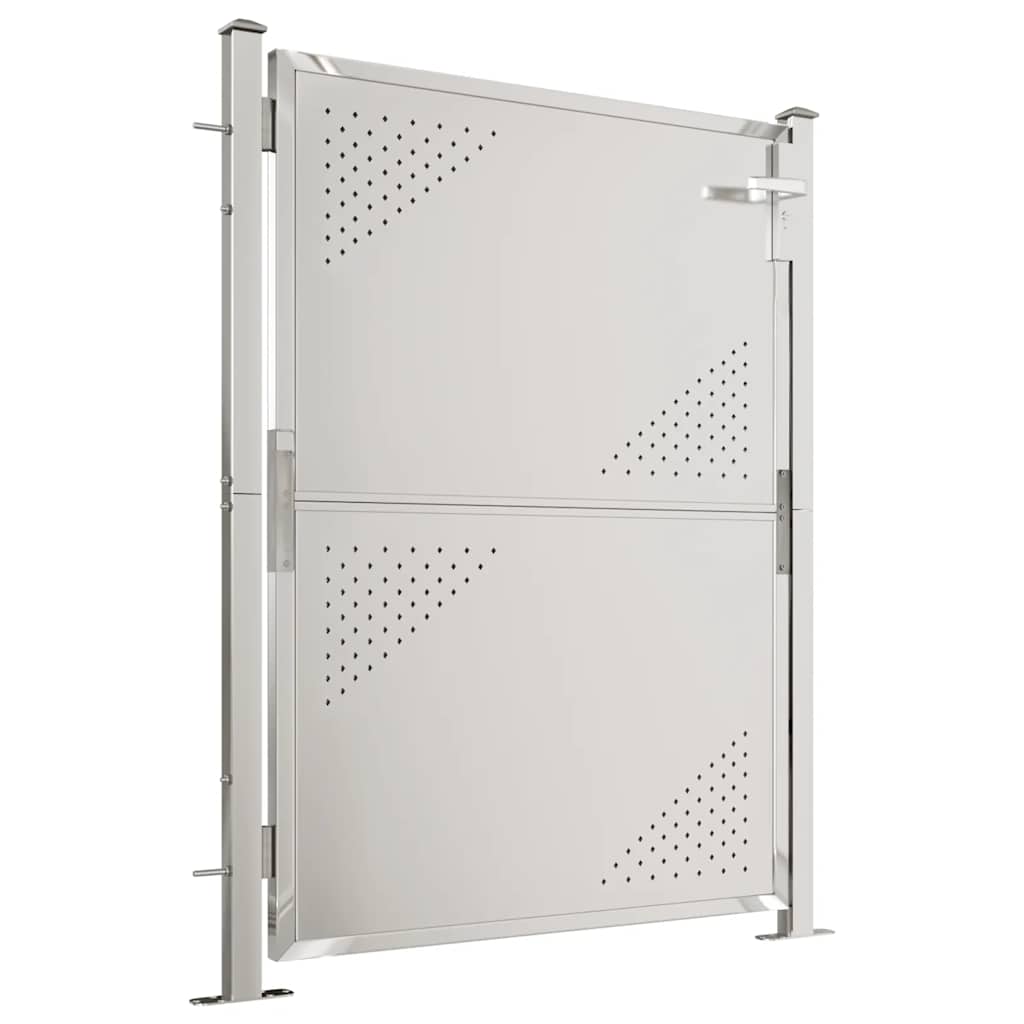 Cancello da giardino 100x120 cm in acciaio inox