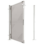 Cancello da giardino 100x120 cm in acciaio inox