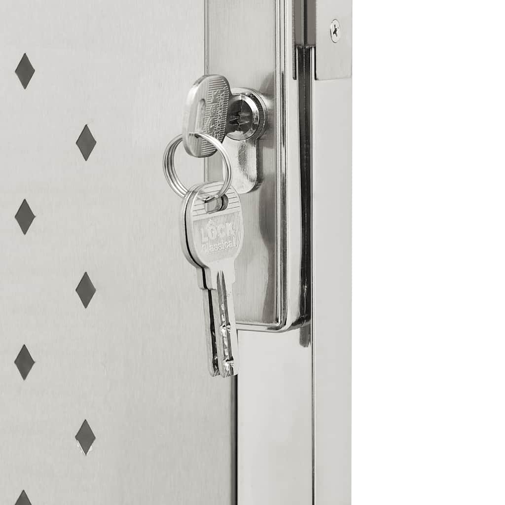 Cancello da giardino 100x120 cm in acciaio inox