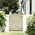 Cancello da giardino 100x120 cm in acciaio inox